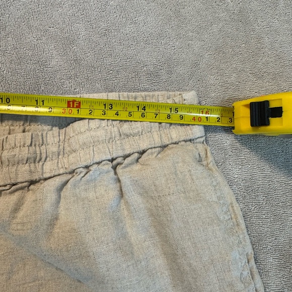 Tommy Bahama Two Palms High Rise Linen Pants Natural Tan Size M Pockets - Picture 4 of 10